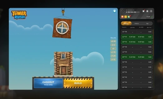 Tower Rush game app.